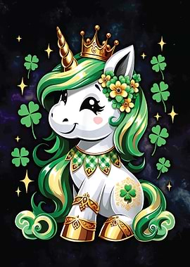 Unicorn Shamrock St Patricks Day