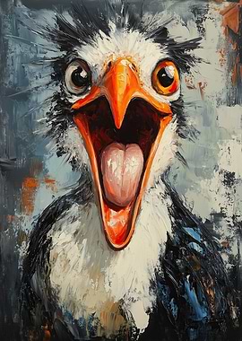 Funny Eagle Painting