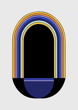 Rainbow Arch Abstract Art