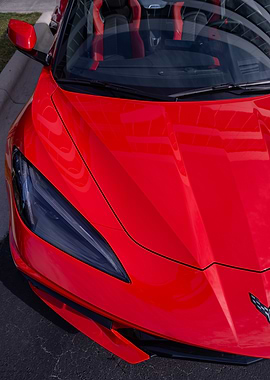 Red Corvette C8