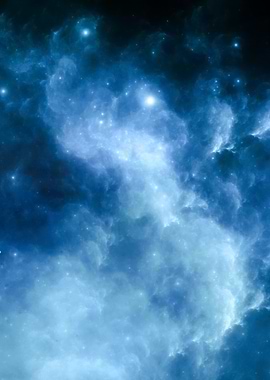 Sapphire Galaxy Nebula Clouds