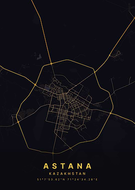 Astana Kazakhstan City Map