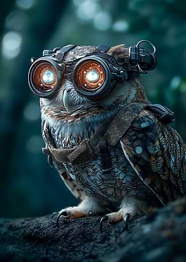 Cybernetic Night Vision Owl