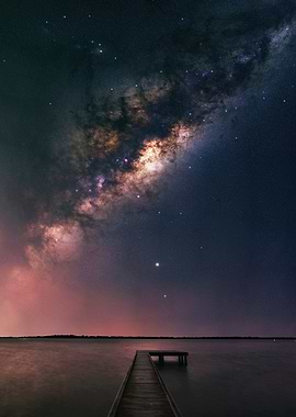 Milky Way Over Lake