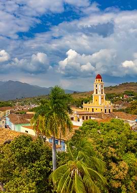 Cuban Town with Church Tower, Trinidad