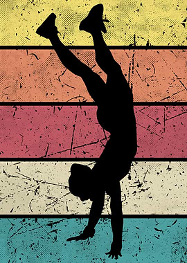 Vintage Handstand Silhouette