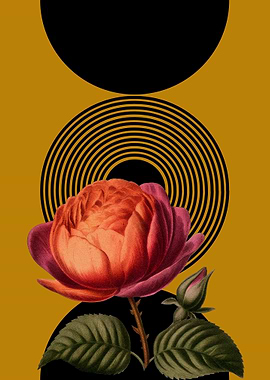 Rose and Geometric Shapes