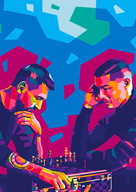 Chess Match Pop Art