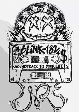 Blink-182 Cassette Tape Art
