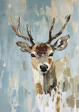 Deer Portrait Painting