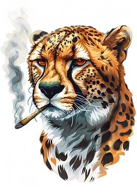 Cheetah Smoking