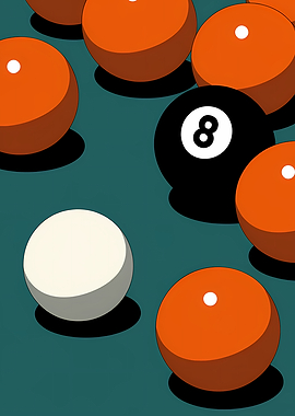 Vintage Billiard Orange Balls for Billiard Enthusiasts