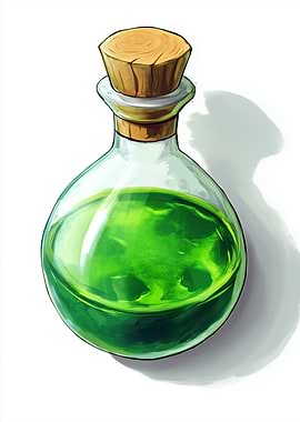 Green Potion Bottle