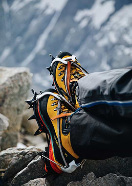 Hiking Boots on Mountain