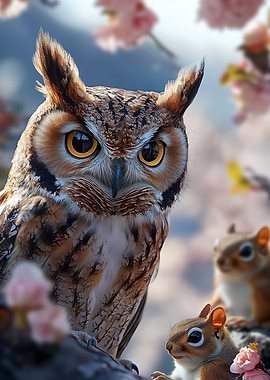 Owl and Squirrels