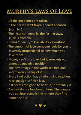 Murphy's Laws of Love