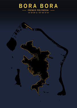 Bora Bora Island Map