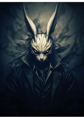 Rabbit Mask Figure - Alice in Wonderland