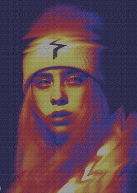 Billie Eilish Glitch Art