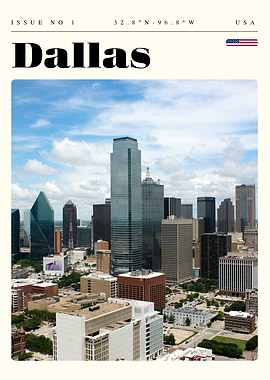 Dallas Texas Travel Art Poster