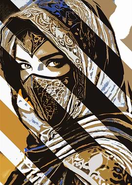 Masked Woman in Gold