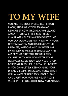 To My Wife - Love Letter