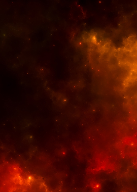 Cosmic Amber Galaxy Nebula