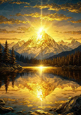 Golden Mountain Sunset