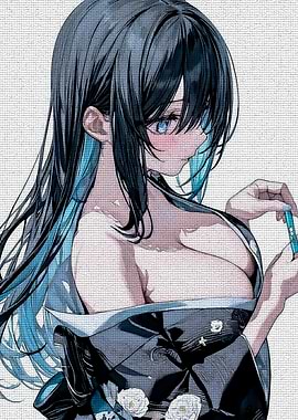 Anime Girl in Kimono