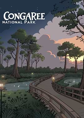 Congaree National Park Illustration