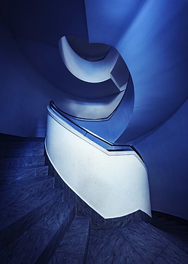 Spiral Staircase in Blue