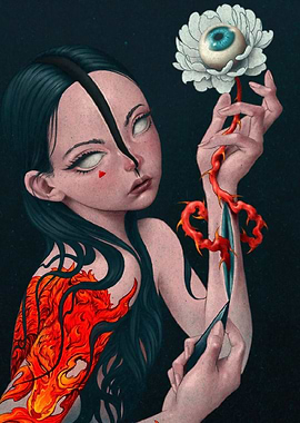 Woman with Eye Flower