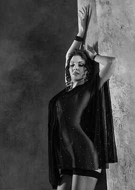 Woman in Black Dress