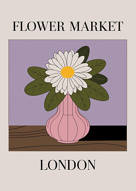 London Flower Market Poster