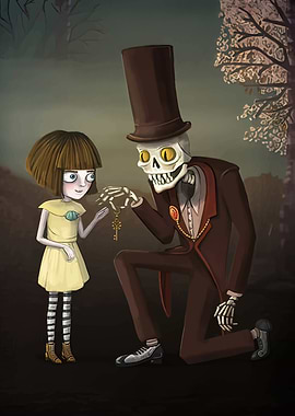 Skeleton Gentleman and Girl