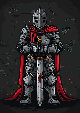 Medieval Knight Illustration