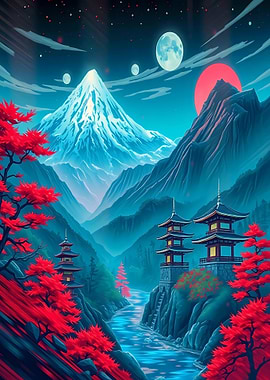 Japanese Mountain Landscape