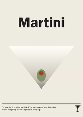 Martini Minimalistic Poster