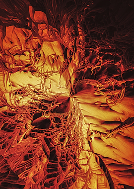 Abstract Orange and Red Fractal