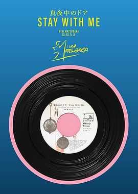 Miki Matsubara Stay With Me Album Vinyl Poster Design