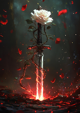 Sword and White Rose