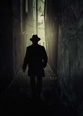 Mysterious Figure in Alley