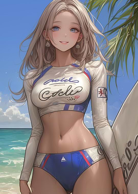 Anime Girl in Swimsuit