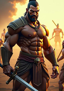ancient warrior from Sri Lanka (Mahasona)