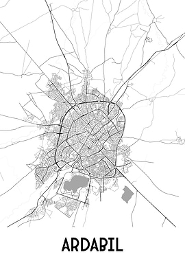 Ardabil City Map