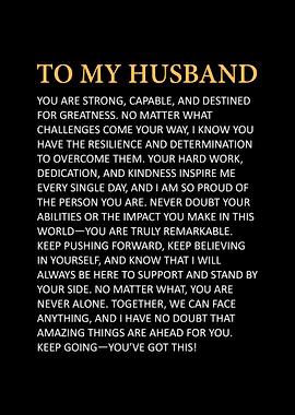 To My Husband - Inspirational Quote