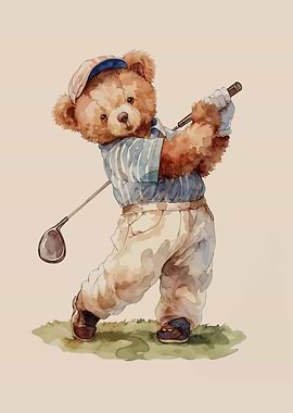 Teddy Bear Golfer