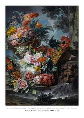 Floral Still Life with Fountain