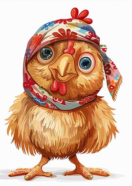 Cute Chick in Headscarf