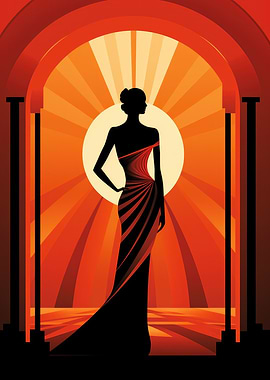 Silhouette Woman in Archway